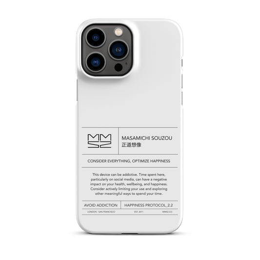 Addiction Warning Case for iPhone® — White